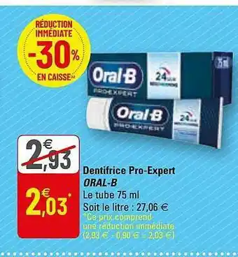 G20 Dentifrice Pro-expert Oral-b offre