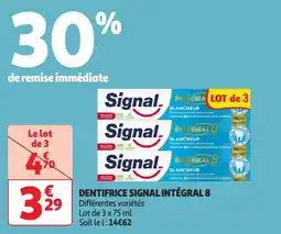 Auchan Dentifrice signal intégral 8 offre