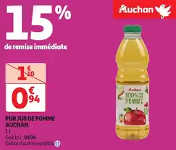 Auchan Pur jus de pomme auchan offre