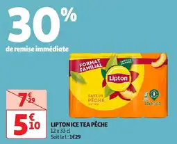 Auchan Lipton ice tea pêche offre