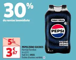 Auchan Pepsi zero sucres offre