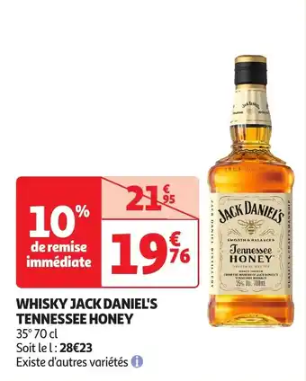 Auchan Whisky jack daniel's tennessee honey offre