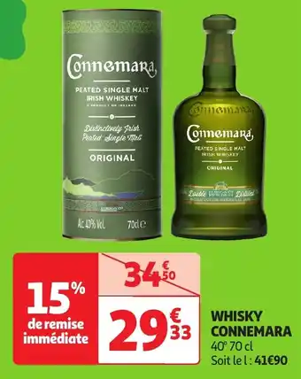 Auchan Whisky connemara offre