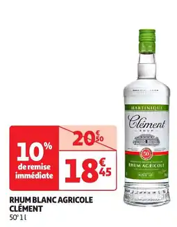 Auchan Rhum blanc agricole clément offre