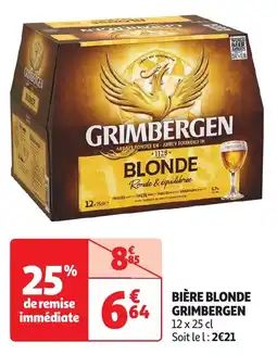 Auchan Bière blonde grimbergen offre