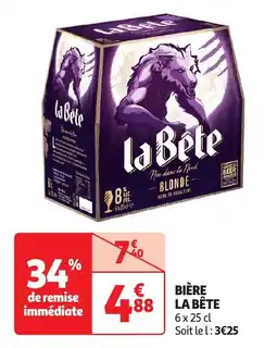 Auchan Bière la bête offre