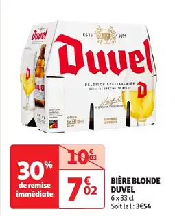 Auchan Bière blonde duvel offre