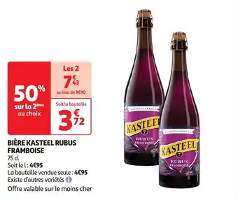 Auchan Bière kasteel rubus framboise offre