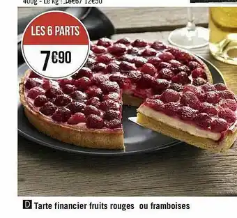 Géant Casino Tarte Financier Fruits Rouges Ou Framboises offre