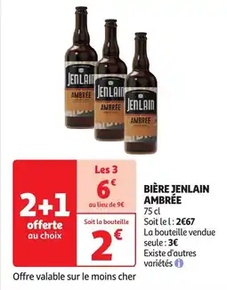 Auchan Bière jenlain ambrée offre