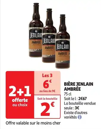 Auchan Bière jenlain ambrée offre