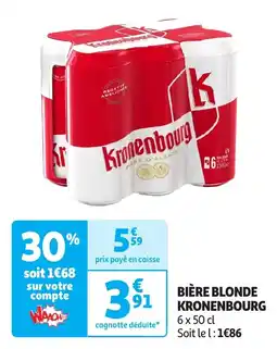 Auchan Bière blonde kronenbourg offre