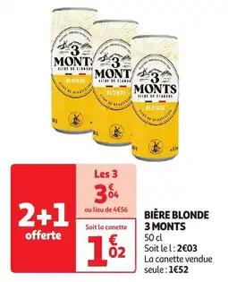 Auchan Bière blonde 3 monts offre