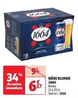 Auchan Bière blonde 1664 offre