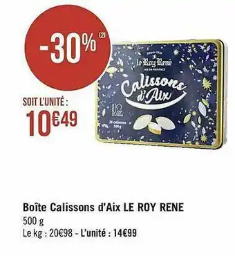 Boîte Calissons D'aix Le Roy René