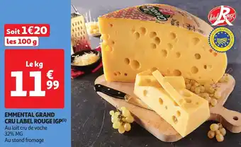 Auchan Emmental grand cru label rouge igp offre