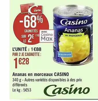 Géant Casino Ananas En Morceaux Casino offre