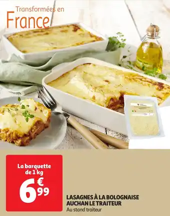 Auchan Lasagnes à la bolognaise auchan le traiteur offre