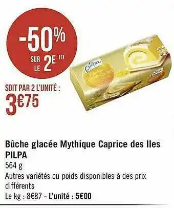 Géant Casino Bûche Glacée Mythique Caprice Des îles Pilpa offre