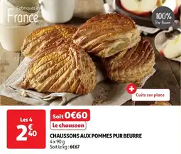 Auchan Chaussons aux pommes pur beurre offre