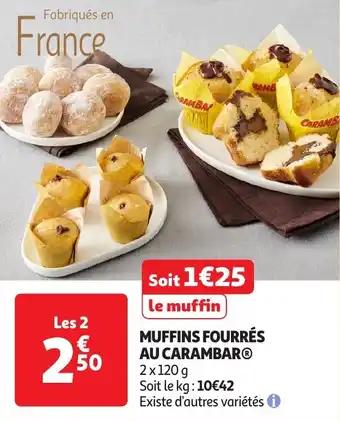 Auchan Muffins fourrés au carambar offre