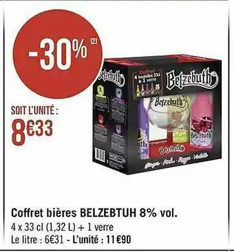 Géant Casino Coffret Bières Belzebtuh 8% Vol. offre