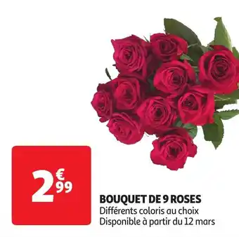 Auchan Bouquet de 9 roses offre