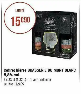 Géant Casino Coffret Bières Brasserie Du Mont Blanc 5.8% Vol. offre