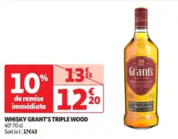 Auchan Whisky grant's triple wood offre