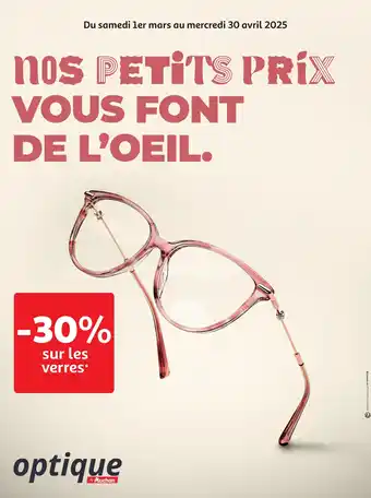 Auchan Sur les verres optique offre