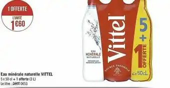 Géant Casino Eau Minérale Naturelle Vittel offre