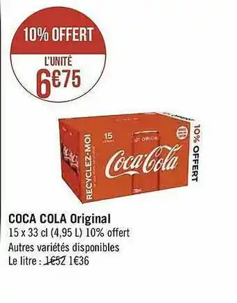 Géant Casino Coca Cola Original offre