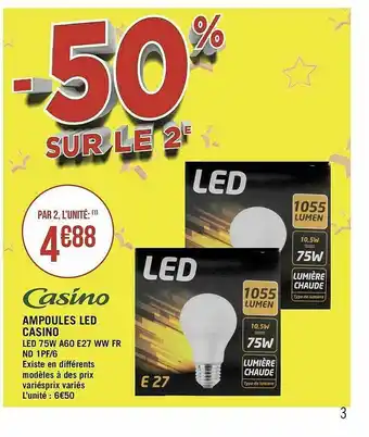 Géant Casino Ampoules Led Casino offre