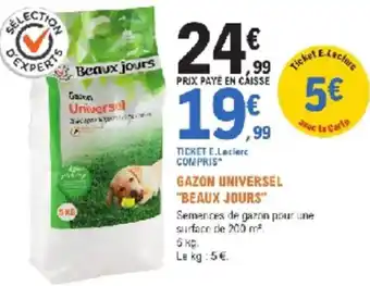 E.Leclerc Jardi Gazon universel beaux jours offre