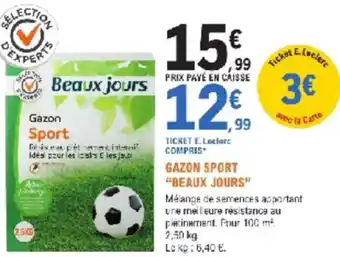 E.Leclerc Jardi Gazon sport beaux jours offre