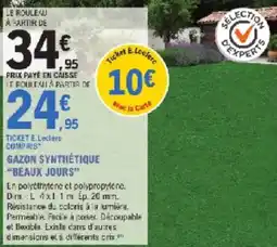 E.Leclerc Jardi Gazon synthétique beaux jours offre