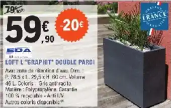 E.Leclerc Jardi Loft l graphit double paroi offre