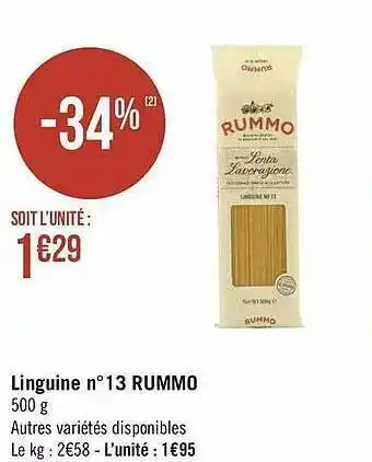 Géant Casino Linguine N°13 Rummo offre