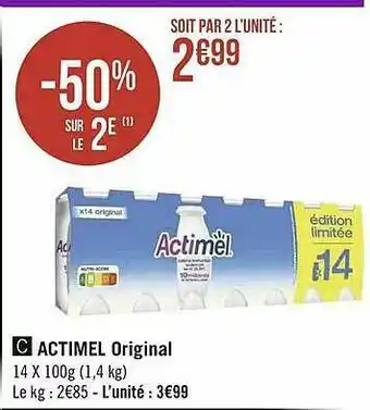 Géant Casino Actimel Original offre