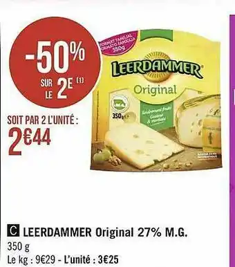 Géant Casino Leerdammer Original 27% M.g. offre