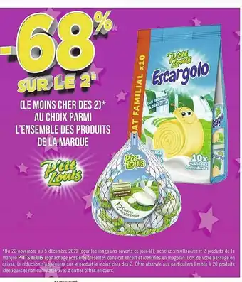 Géant Casino Produits De La Marque P'tit Louis offre