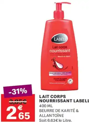 Leader Price Lait corps nourrissant labell offre