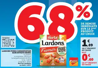 Hyper U Lardons fumes conservation sans nitrite herta offre