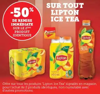 Hyper U Sur tout lipton ice tea offre