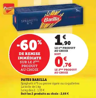 Hyper U Pates barilla offre