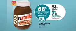 Hyper U Pate a tartiner nutella offre