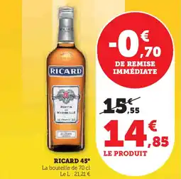 Hyper U Ricard 45° offre