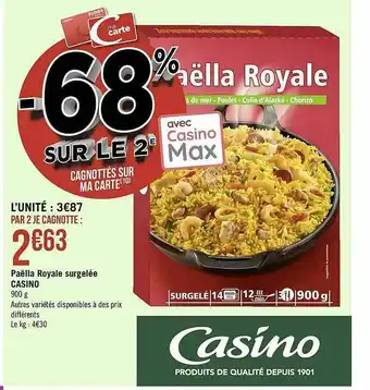 Géant Casino Poëlla Royale Surgelée Casino offre