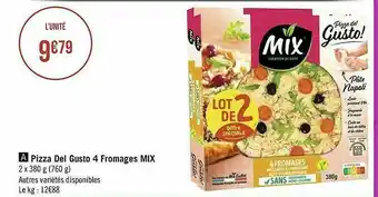 Géant Casino Pizza Del Gusto 4 Fromages Mix offre