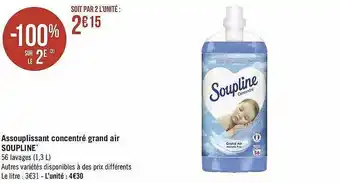 Géant Casino Assouplissant Concentré Grand Air Soupline offre